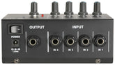 QTX LM41 4-Kanal-Mono-Mini-Mixer mit Line-Level-Studio, Karaoke, DJ-Aufnahme